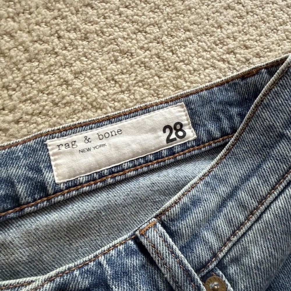 Rag & Bone Women's Size 28 Wren High Rise Slim Straight Jeans Medium Wash - Picture 2 of 4